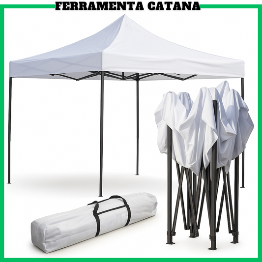 gazebo 3x3 pieghevole impermeabile bianco richiudibile robusto da giardino fiera
