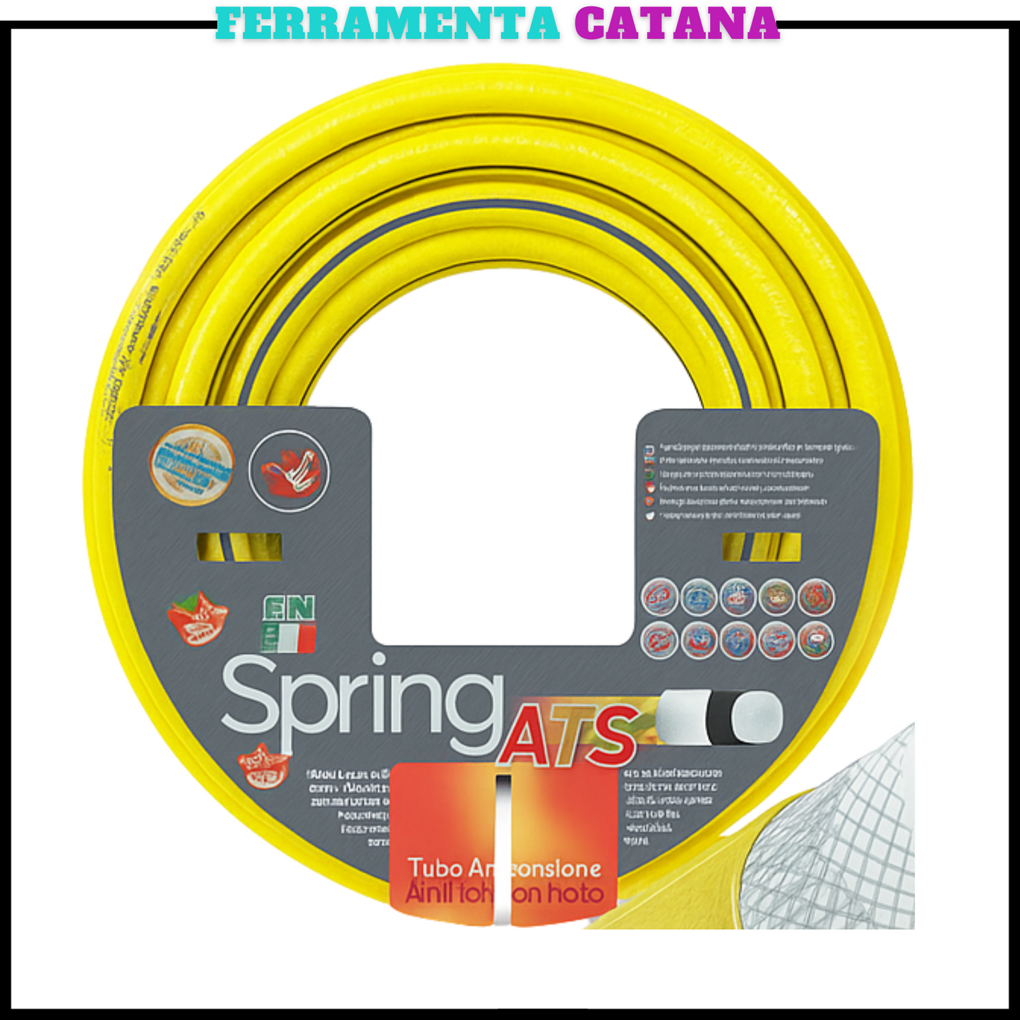 tubo in gomma per acqua da giardino 6 strati irrigazione innaffiare 3/4 1/2 5/8