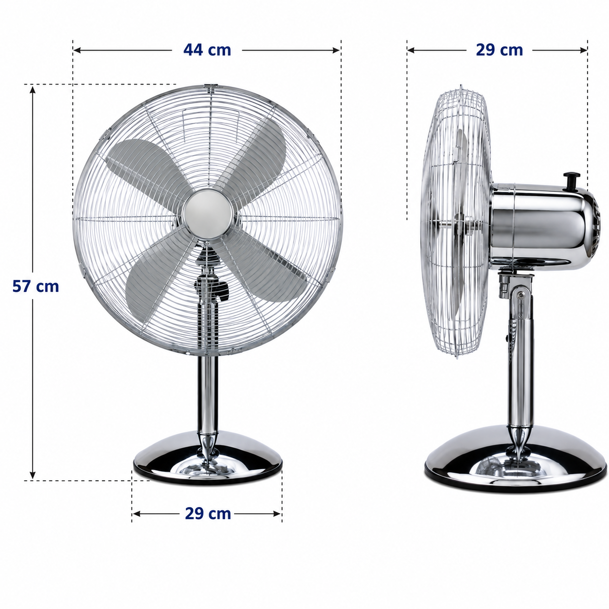Ventilatore Da Tavolo Casa Ufficio 40 Cm Oscillante 3 Velocita Diametro Metallo