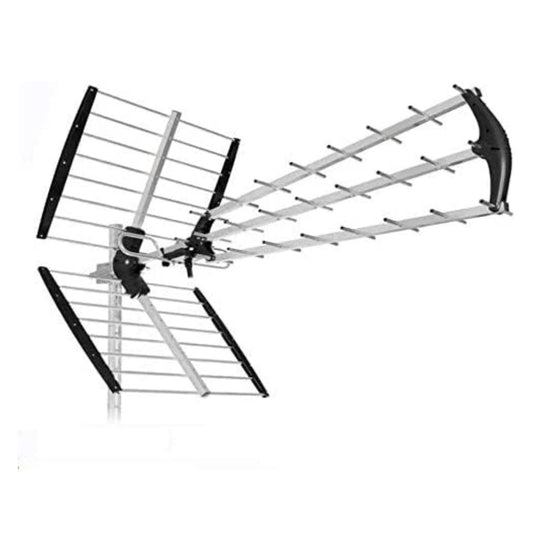 antenna tv digitale terrestre tripla esterna esterno uhf filtro 5g dvb-t2 alto guadagno