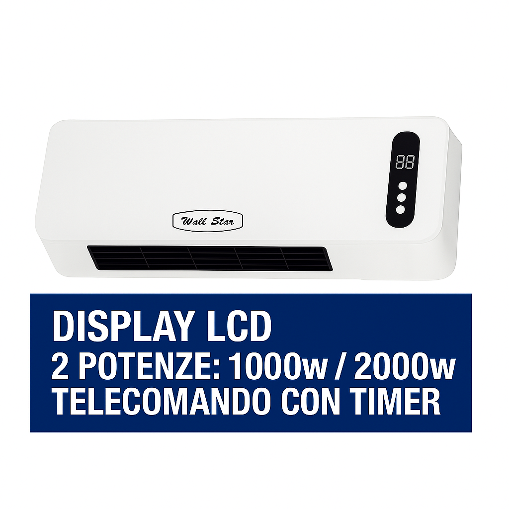 termoconvettore a parete elettrico termoventilatore 2000w ceramico da bagno stufa elettrica