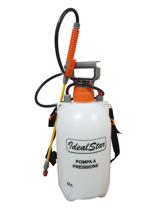 Spruzzatore A Pressione 5 Litri Manuale Spruzzino Nebulizzatore Giardino Pompa
