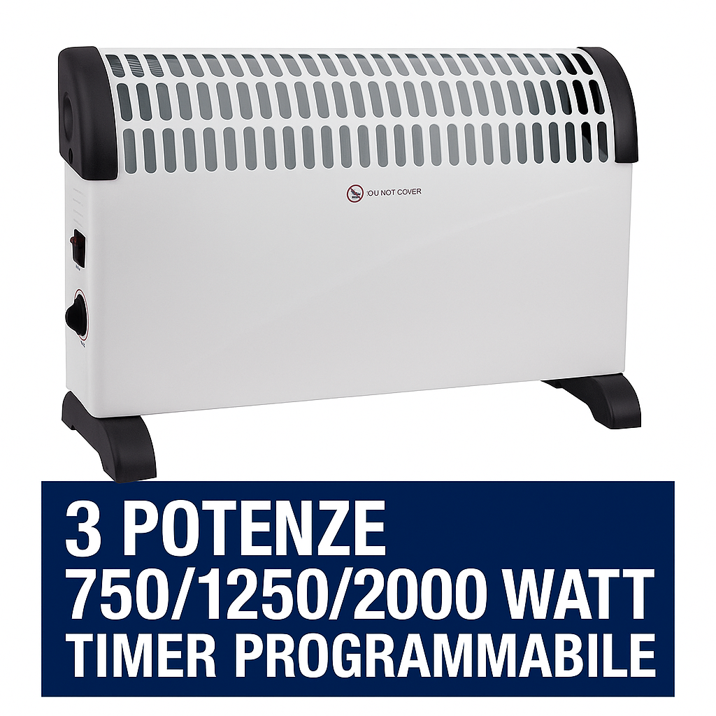termoconvettore elettrico con ventola e timer termostato stufa elettrica portatile da terra pavimento