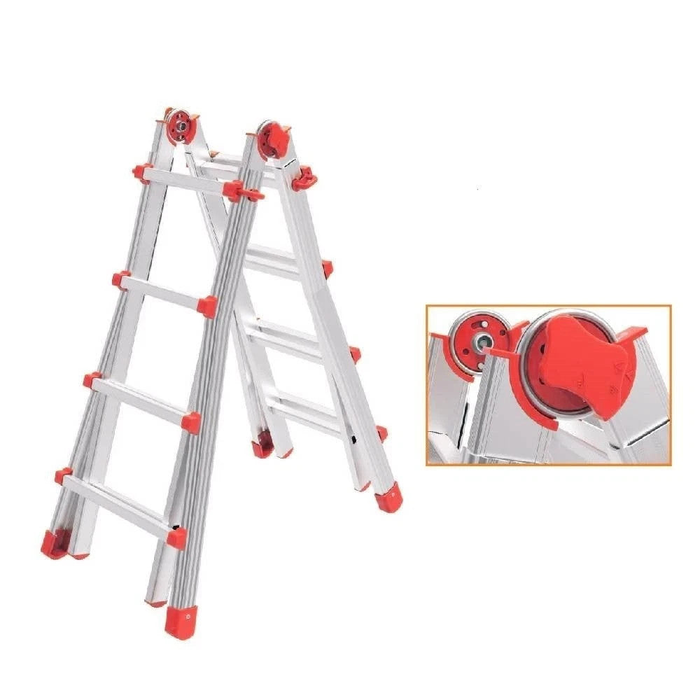 Scala Telescopica In Alluminio Allungabile 4 4 Metri Multiuso Pieghevole 150 Kg