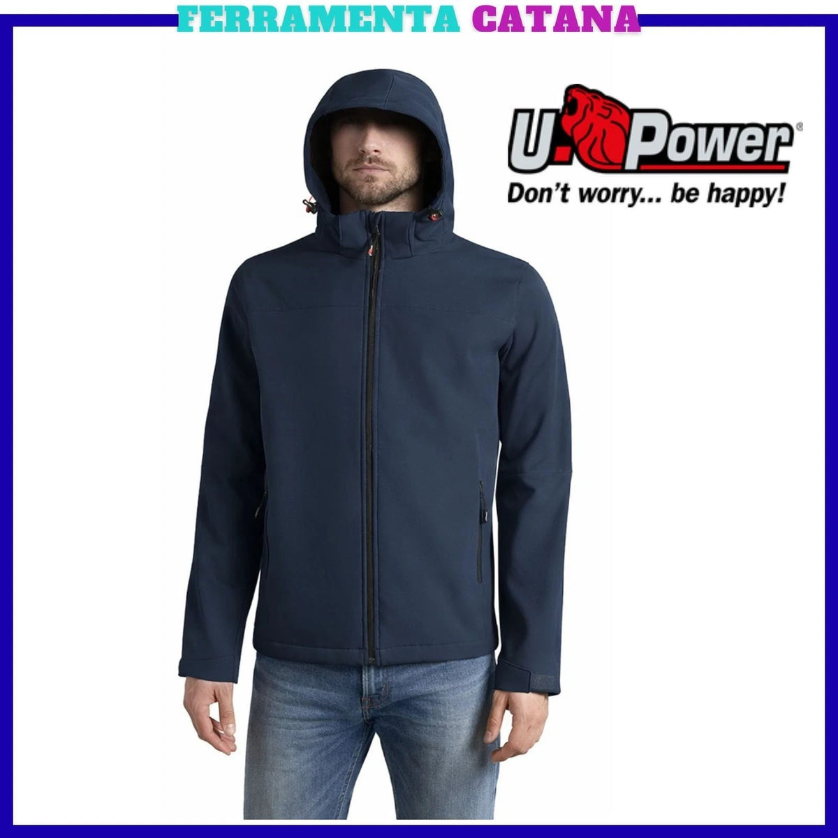 U Power Giubbotto Da Lavoro Uomo Con Cappuccio Giacca Kyra Impermeabile Giubbino