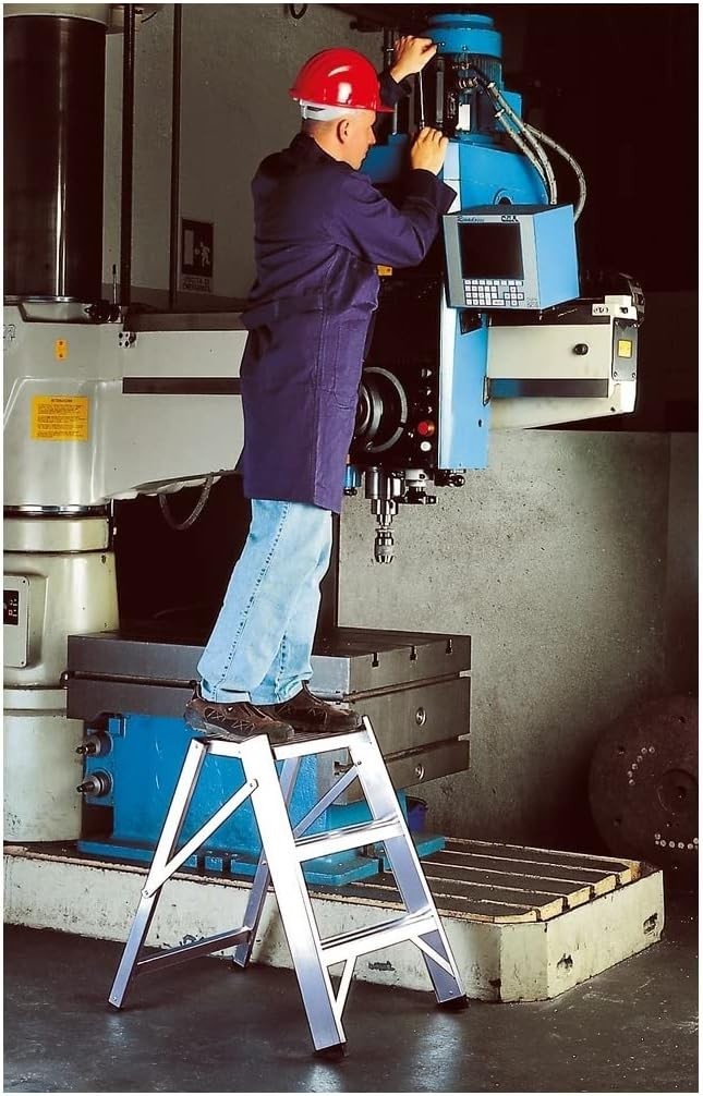 Scaletta Alluminio Scala 3 Gradini 150 Kg Sgabello Domestica Leggera Pieghevole