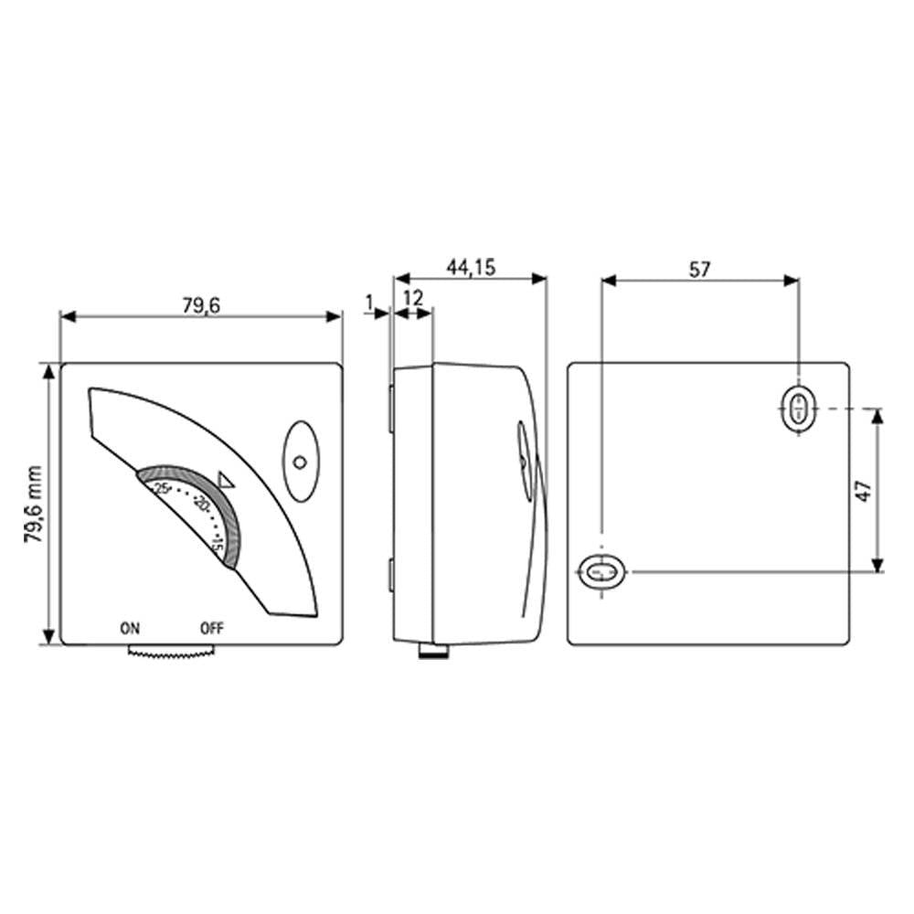 Termostato Ambiente Meccanico Caldaia Manuale Semplice Parete Riscaldamento