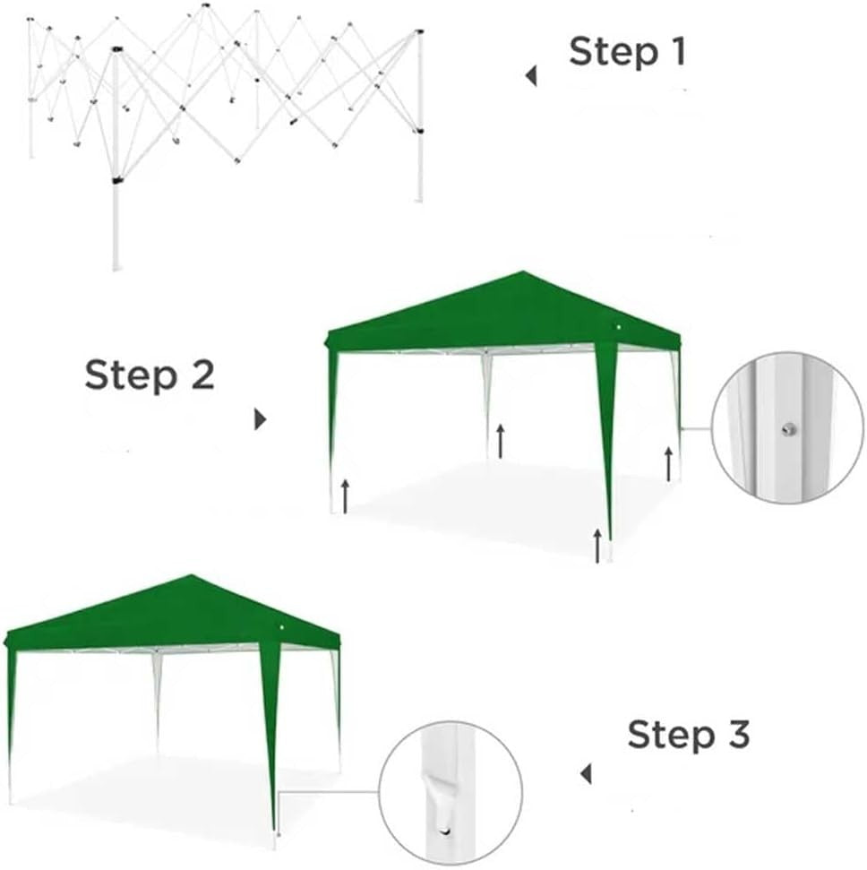 gazebo 3x3 pieghevole impermeabile verde richiudibile robusto da giardino fiera
