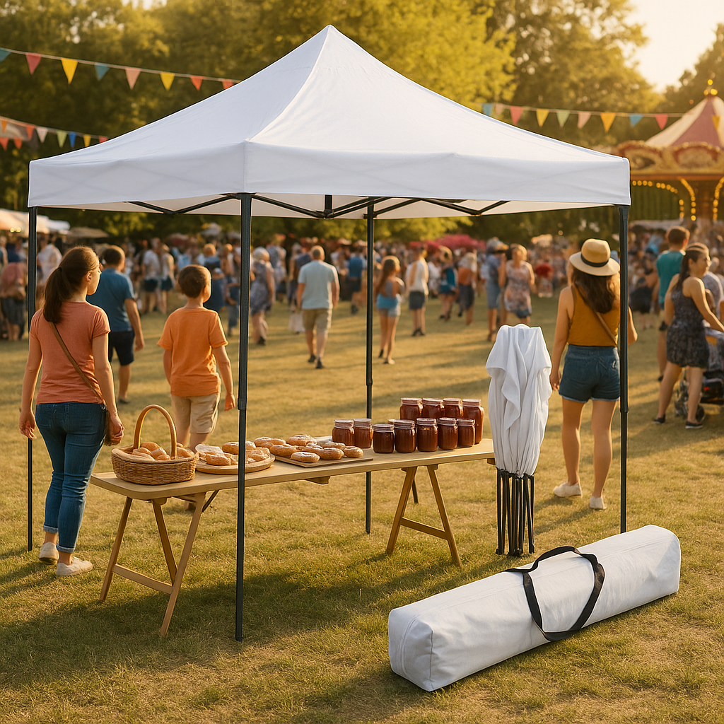 gazebo 3x3 pieghevole impermeabile bianco richiudibile robusto da giardino fiera