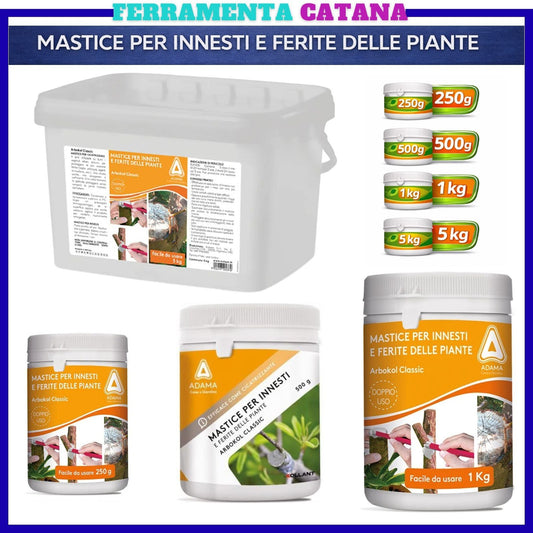 mastice per innesti potature 1 e 5 kg pasta cicatrizzante ferite rami piante
