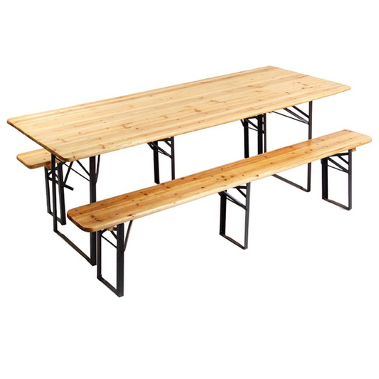 set birreria tavolo pieghevole con sedie in legno da giardino campeggio esterno