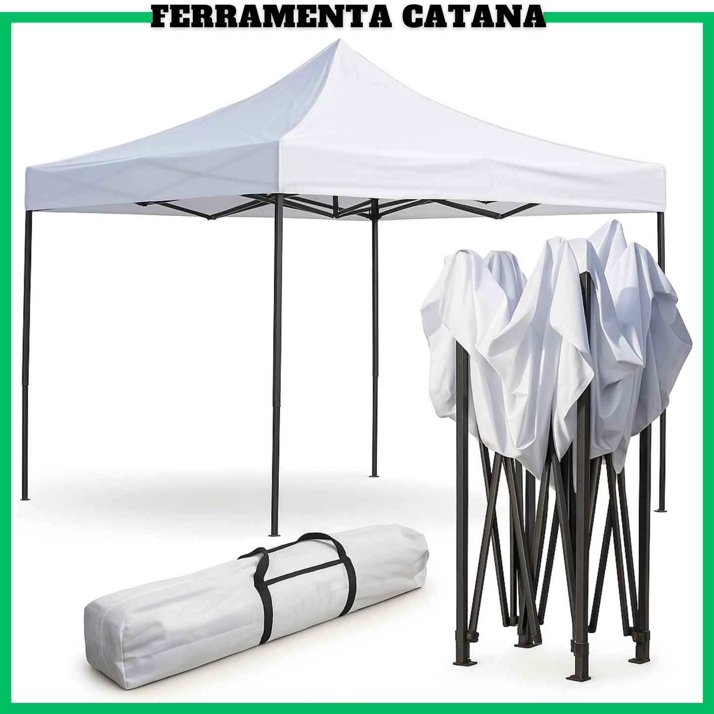 gazebo 3x3 pieghevole impermeabile bianco richiudibile robusto da giardino fiera