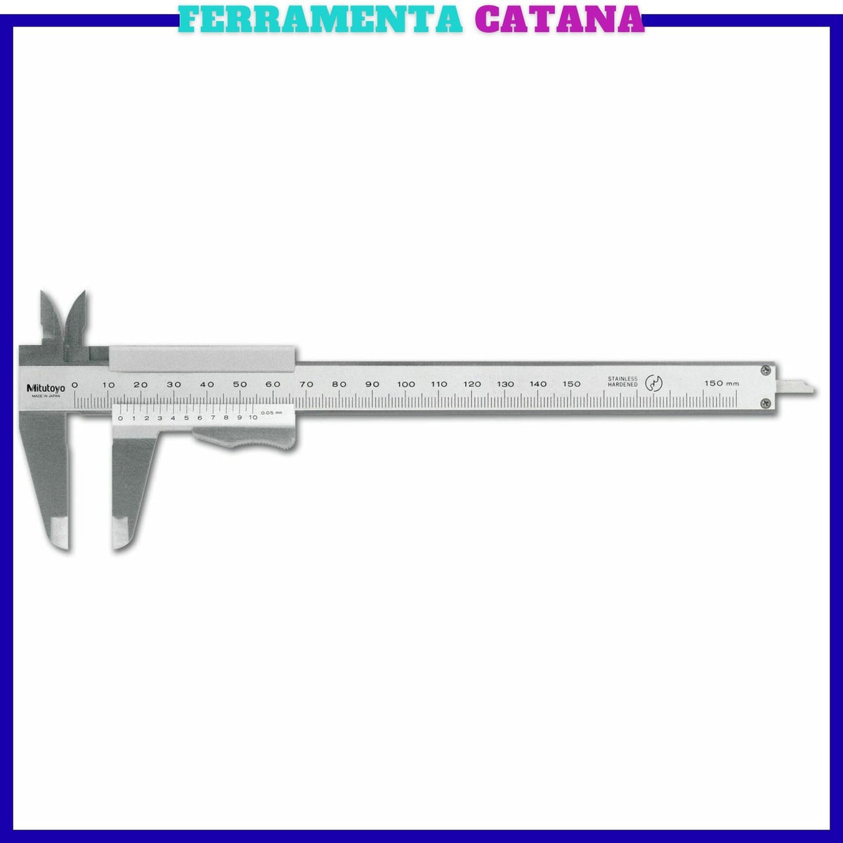 Calibro A Corsoio Acciaio Inox Cromato 150 Mm Analogico Misurazione Precisione