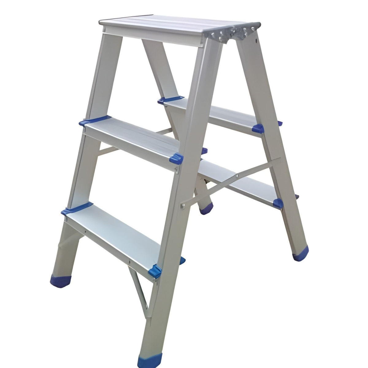 Scaletta Alluminio Scala 3 Gradini 150 Kg Sgabello Domestica Leggera Pieghevole