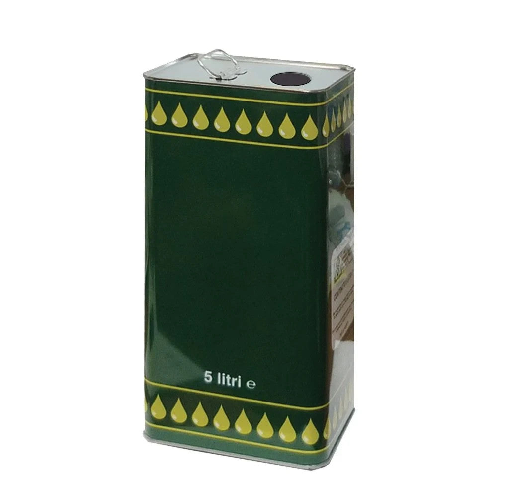 Set 2 Lattine Per Olio 5 Litri Contenitore Tanica Latta Lattina Uso Alimentare