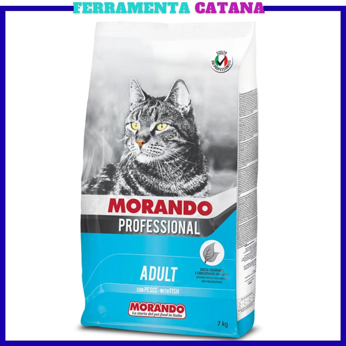 Croccantini Per Gatti Gatto Crocchette Adulto Morando Professional 7 Kg Pesce