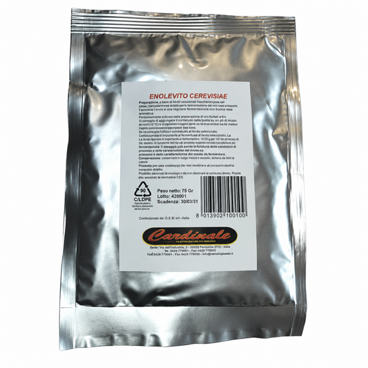 Lievito enologico Zymoferm Cerevisiae 75 g