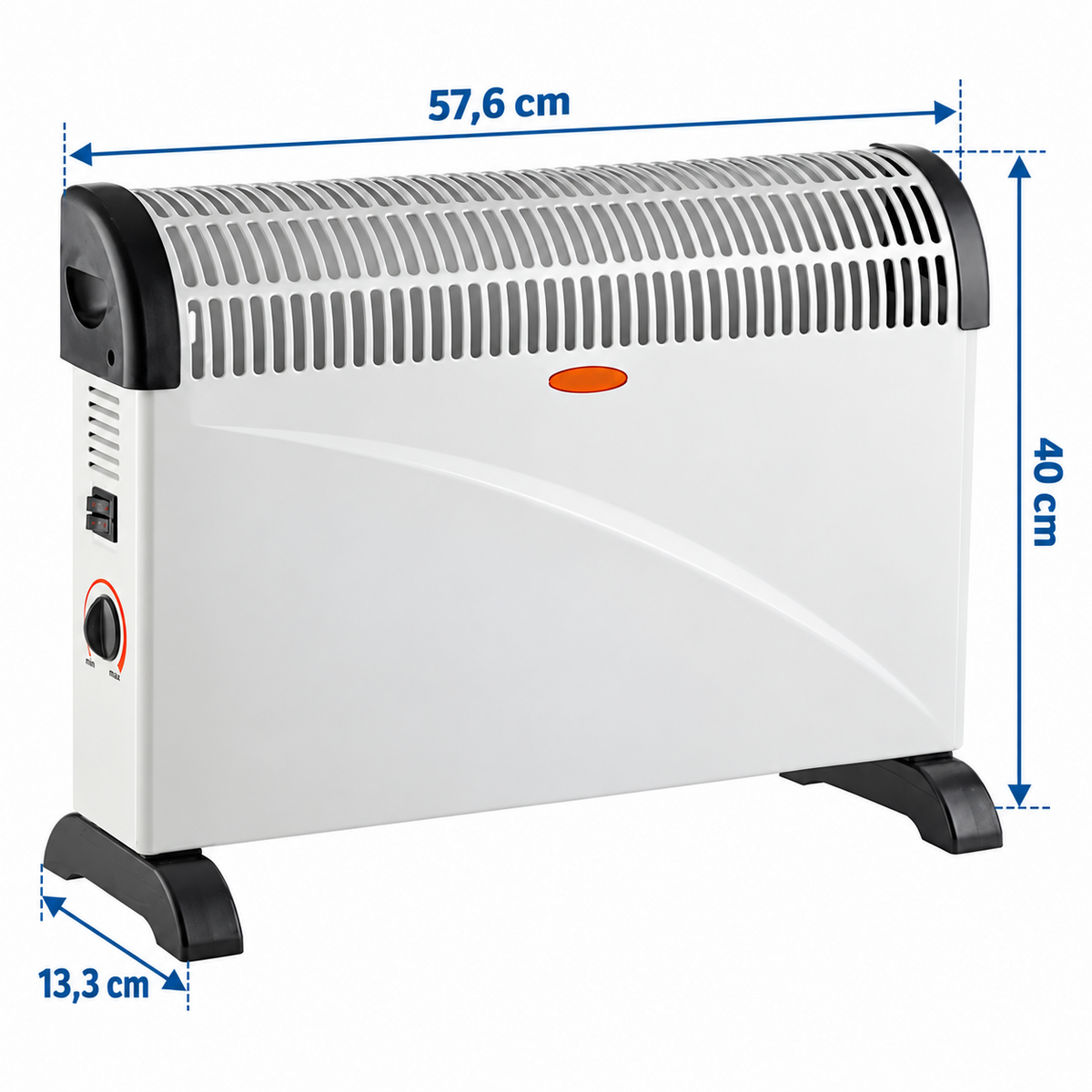 Termoconvettore elettrico 2000W da pavimento con timer e termostato