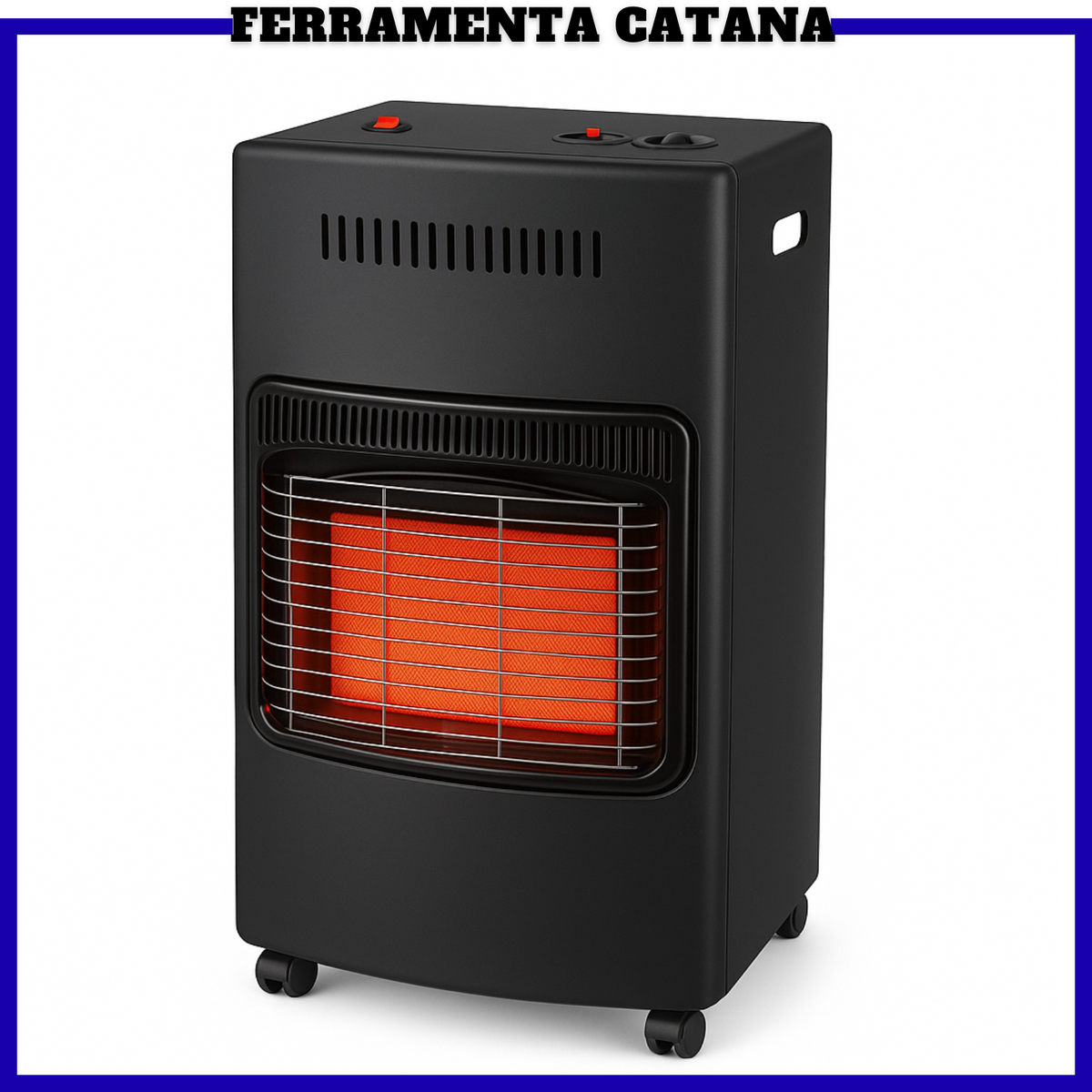 Stufa A Gas Ventilata Gpl Infrarossi per Bombola 15 KgRuote Portatile 4200w