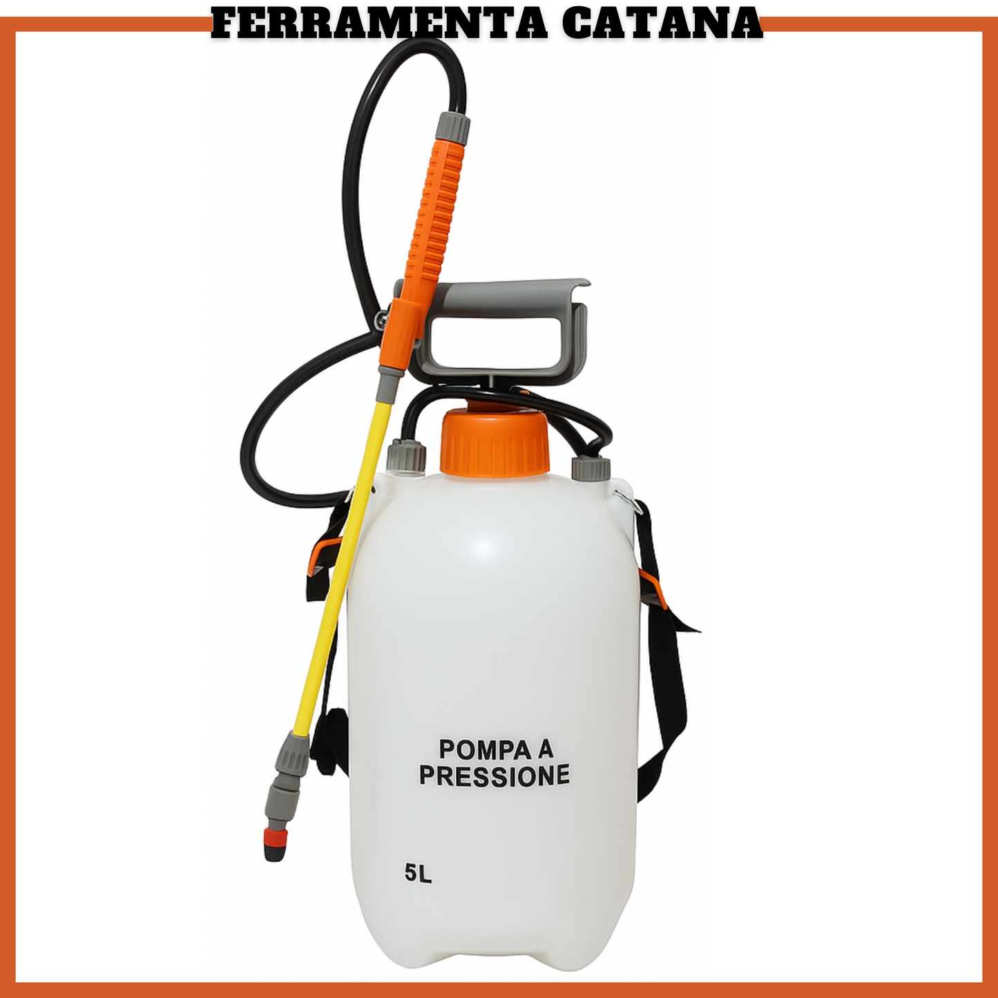 Spruzzatore A Pressione 5 Litri Manuale Spruzzino Nebulizzatore Giardino Pompa