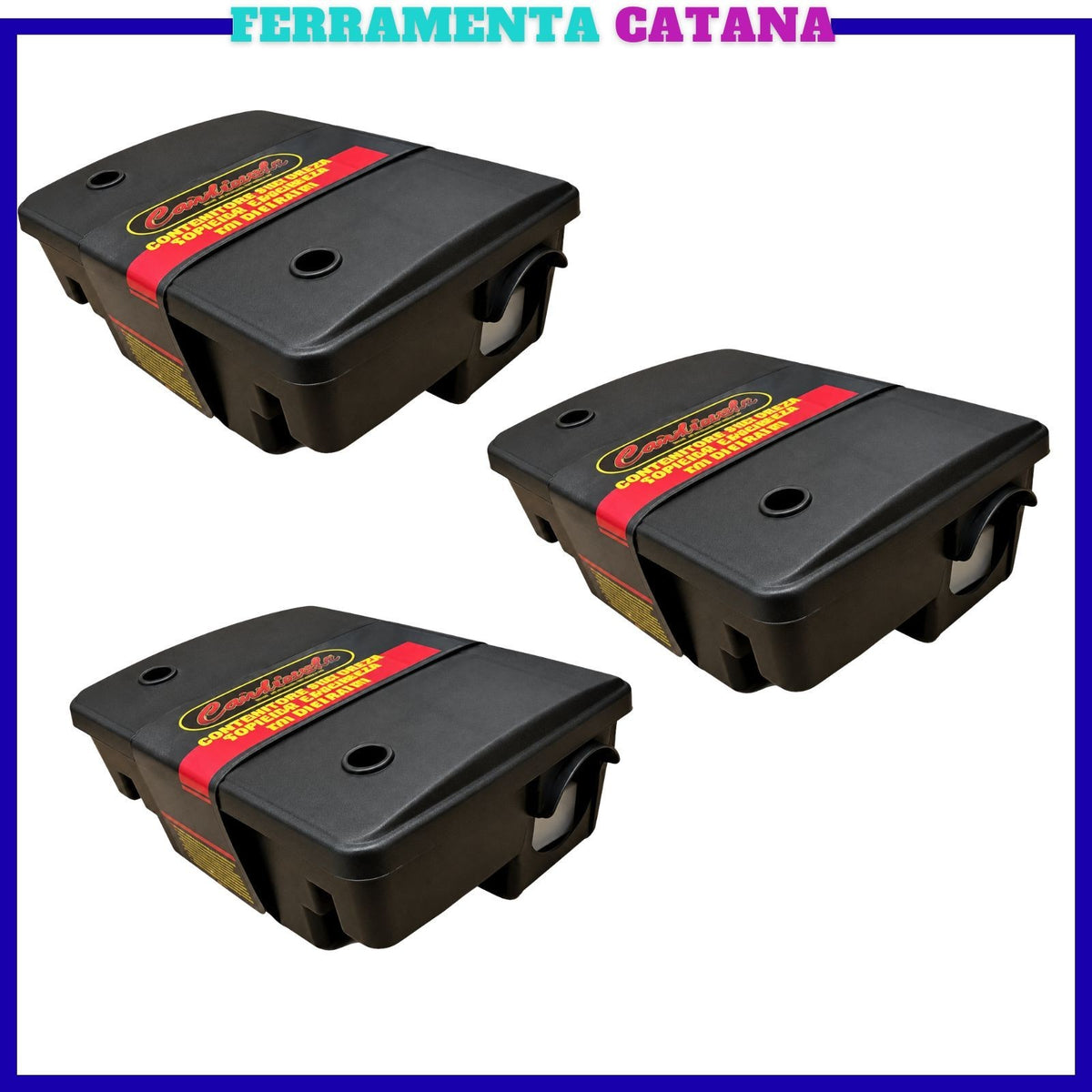 Set Contenitore Esche Topi Ratti Box Trappola Scatola Veleno Chiave Sicurezza