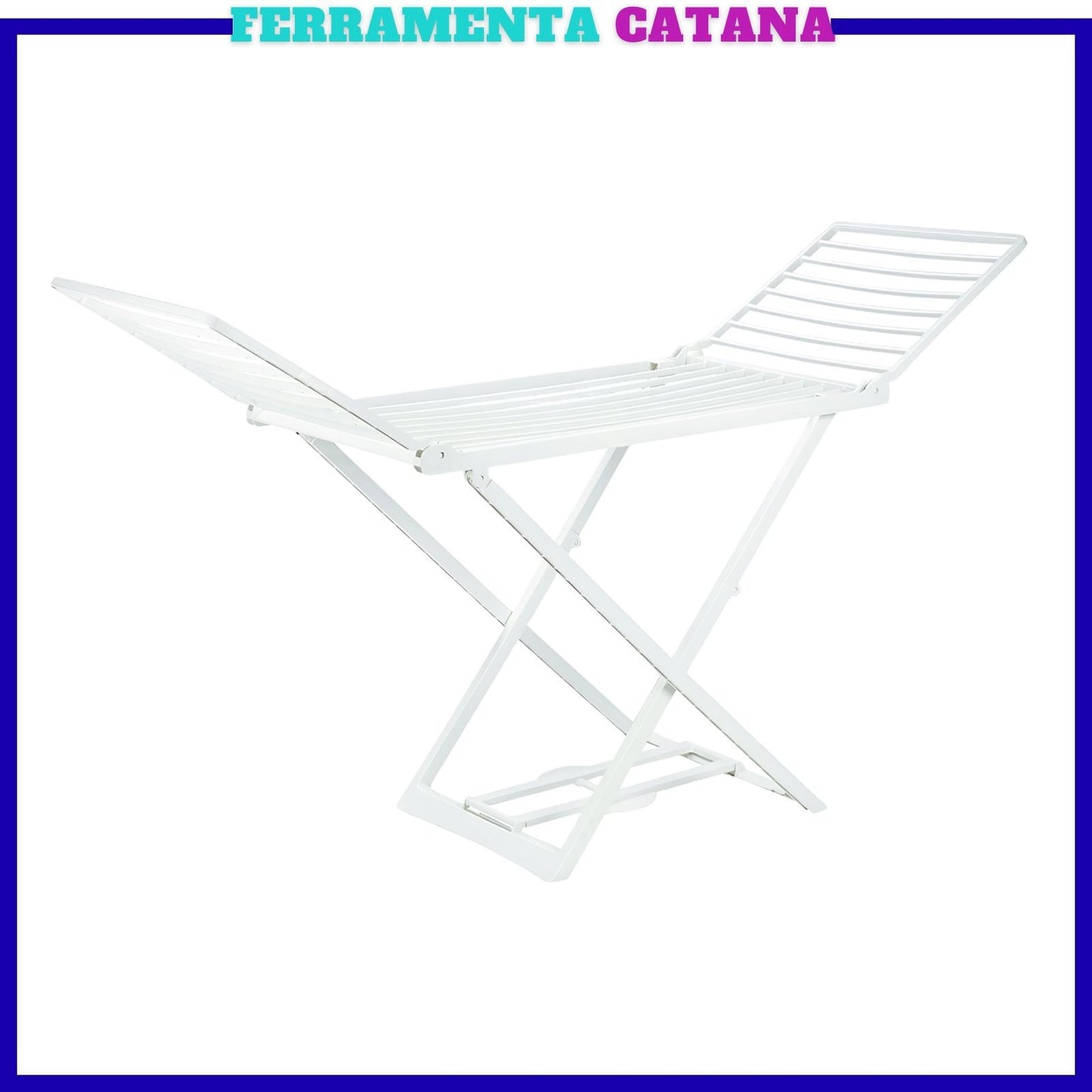 Stendibiancheria Da Balcone Pieghevole Bianco Stendino Esterno In Plastica