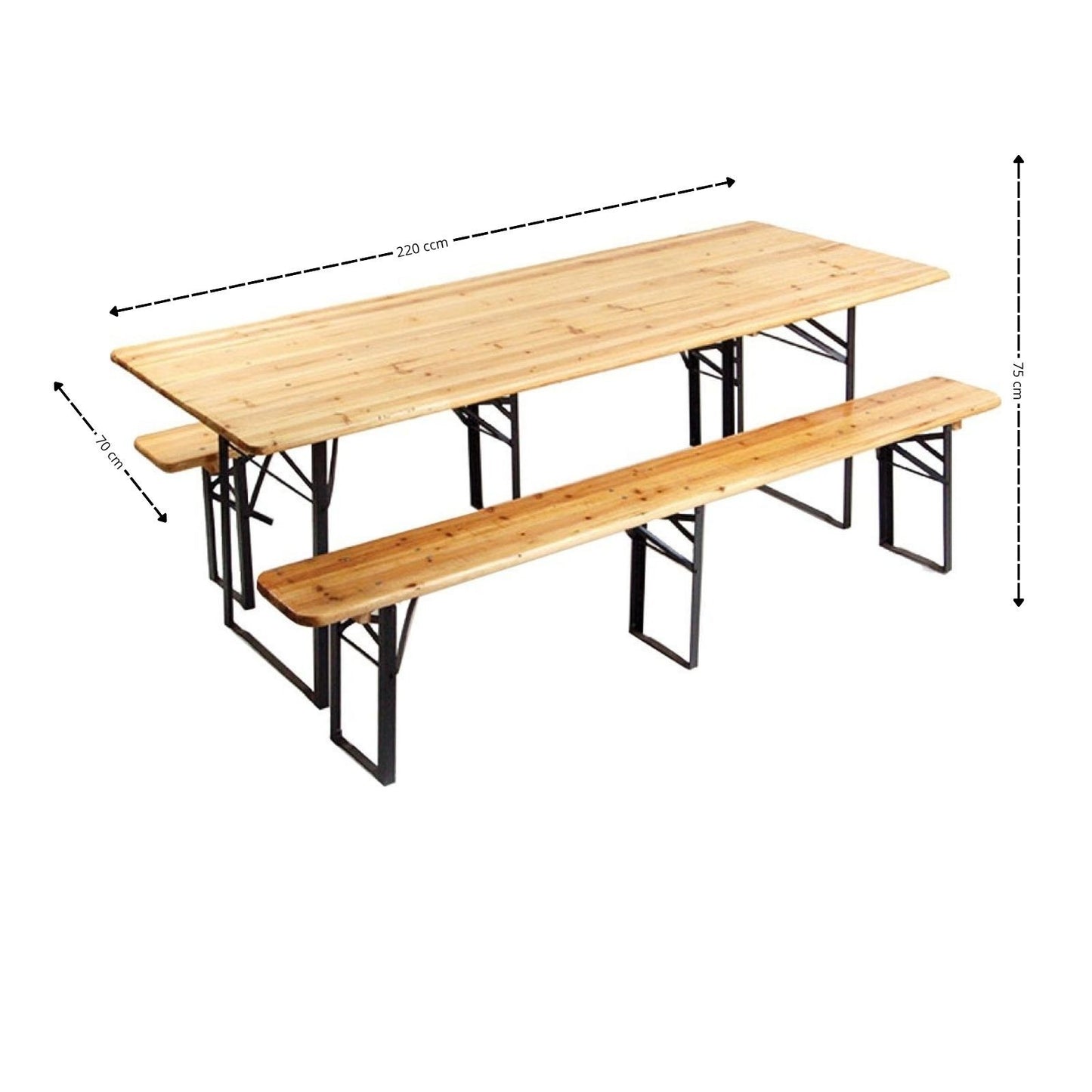 set birreria tavolo pieghevole con sedie in legno da giardino campeggio esterno