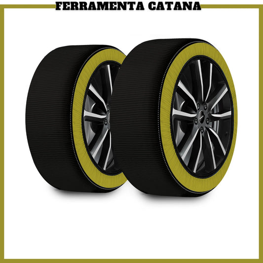 Calze da Neve Omologate EN 16662-1 Catene Tessuto Auto SUV 4x4 XS S M L XL XXL