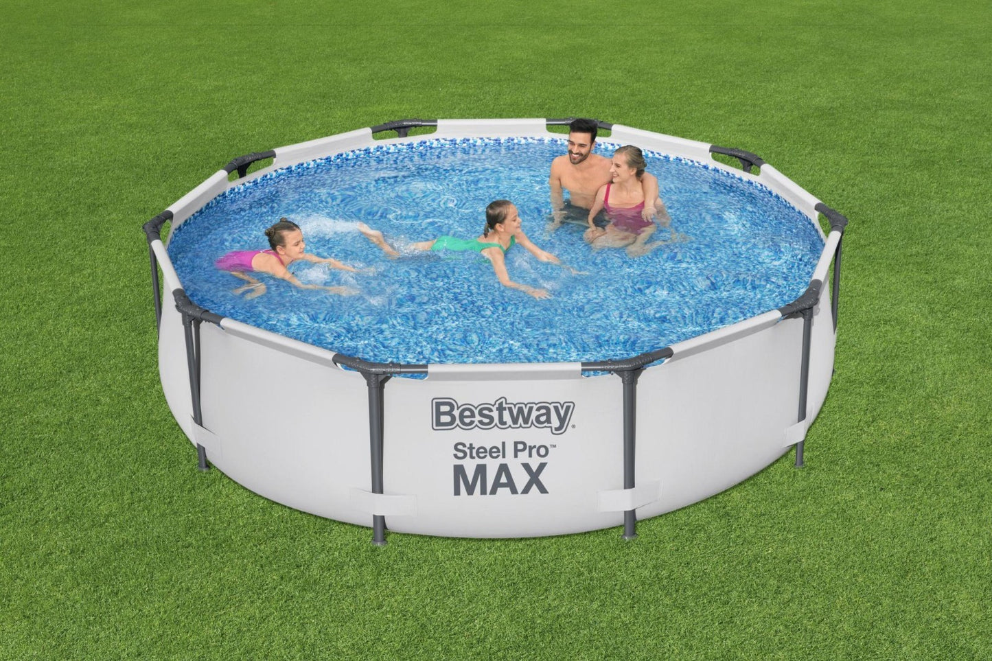 Piscina Bestway Rotonda Fuori Terra Pro Max Steel 305x76Cm 56408 Set Con Pompa
