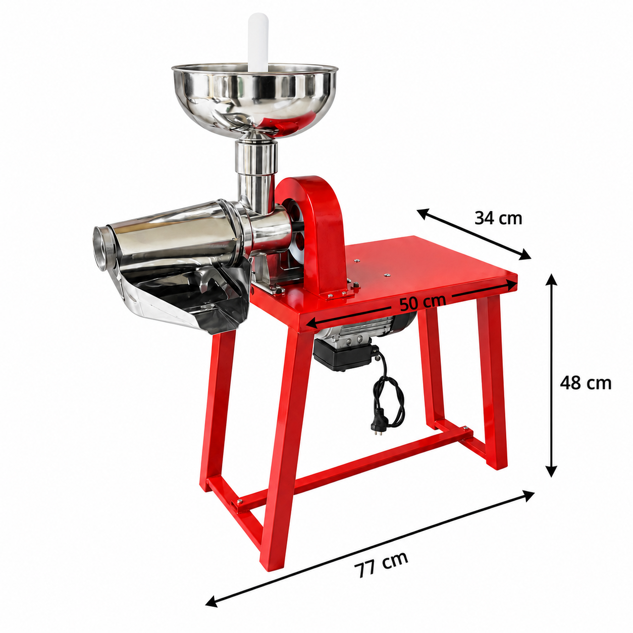 Spremipomodoro Elettrico Passapomodoro Banco Con Banchetto 0,50 Hp Acciaio Inox