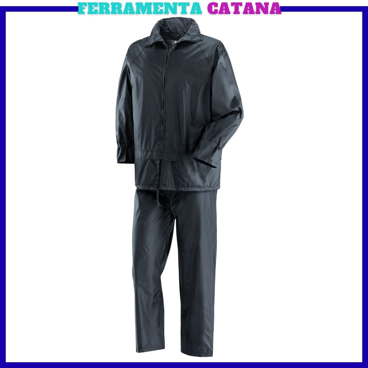 Completo Antipioggia Impermeabile NERI Niagara Da Lavoro Giacca Pantalone Blu