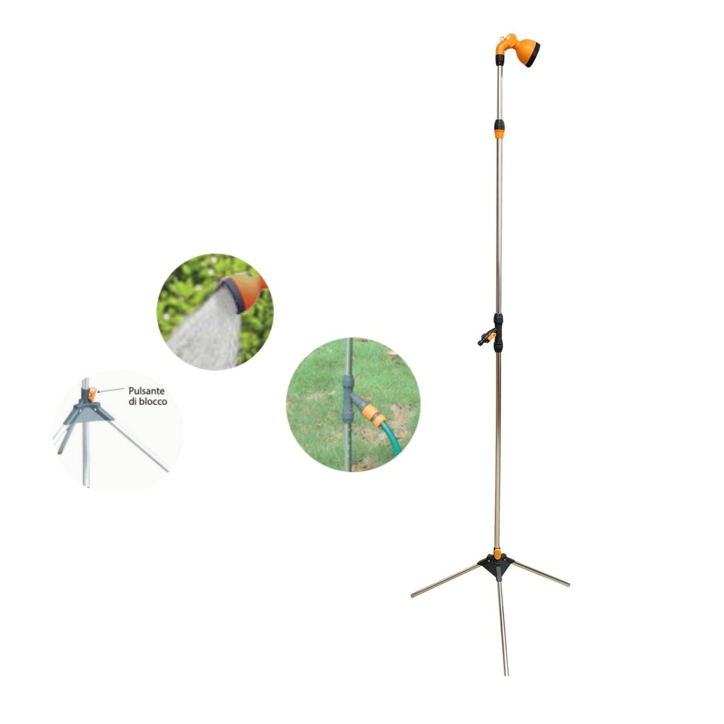 Doccia Da Giardino Esterno Per Piscina Campeggio Treppiedi Regolabile 215 cm max