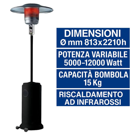 stufa a fungo da esterno gas gpl ad infrarossi termopatio