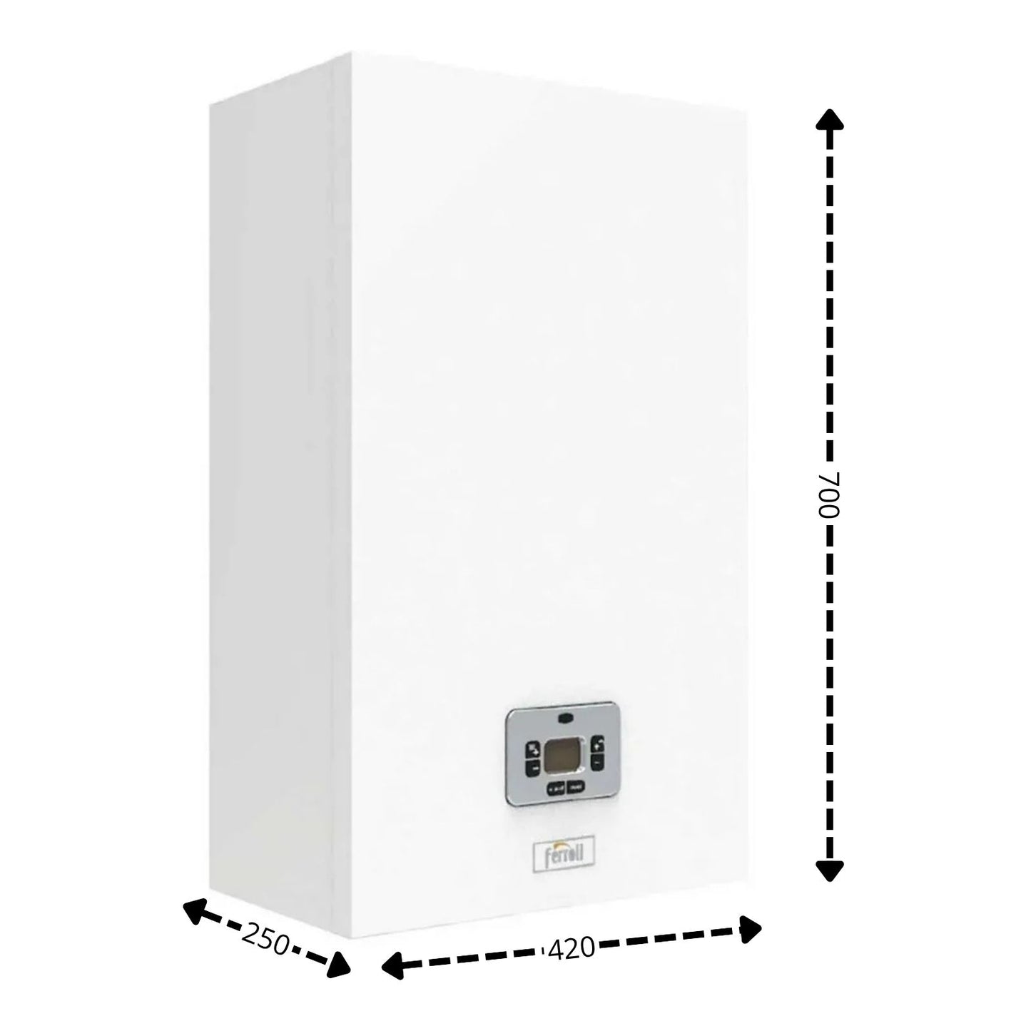 ferroli theta 24 kw caldaia a condensazione da esterno murale con kit fumi GPL/METANO