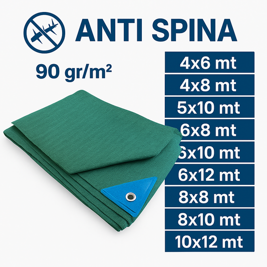 Rete telo per raccolta olive antispina 6x12 12x12 10x10 8x12 con spacco