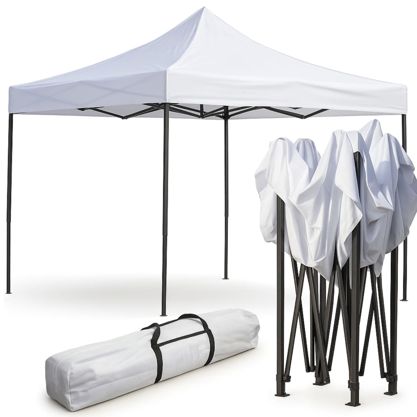 gazebo 3x3 pieghevole impermeabile bianco richiudibile robusto da giardino fiera