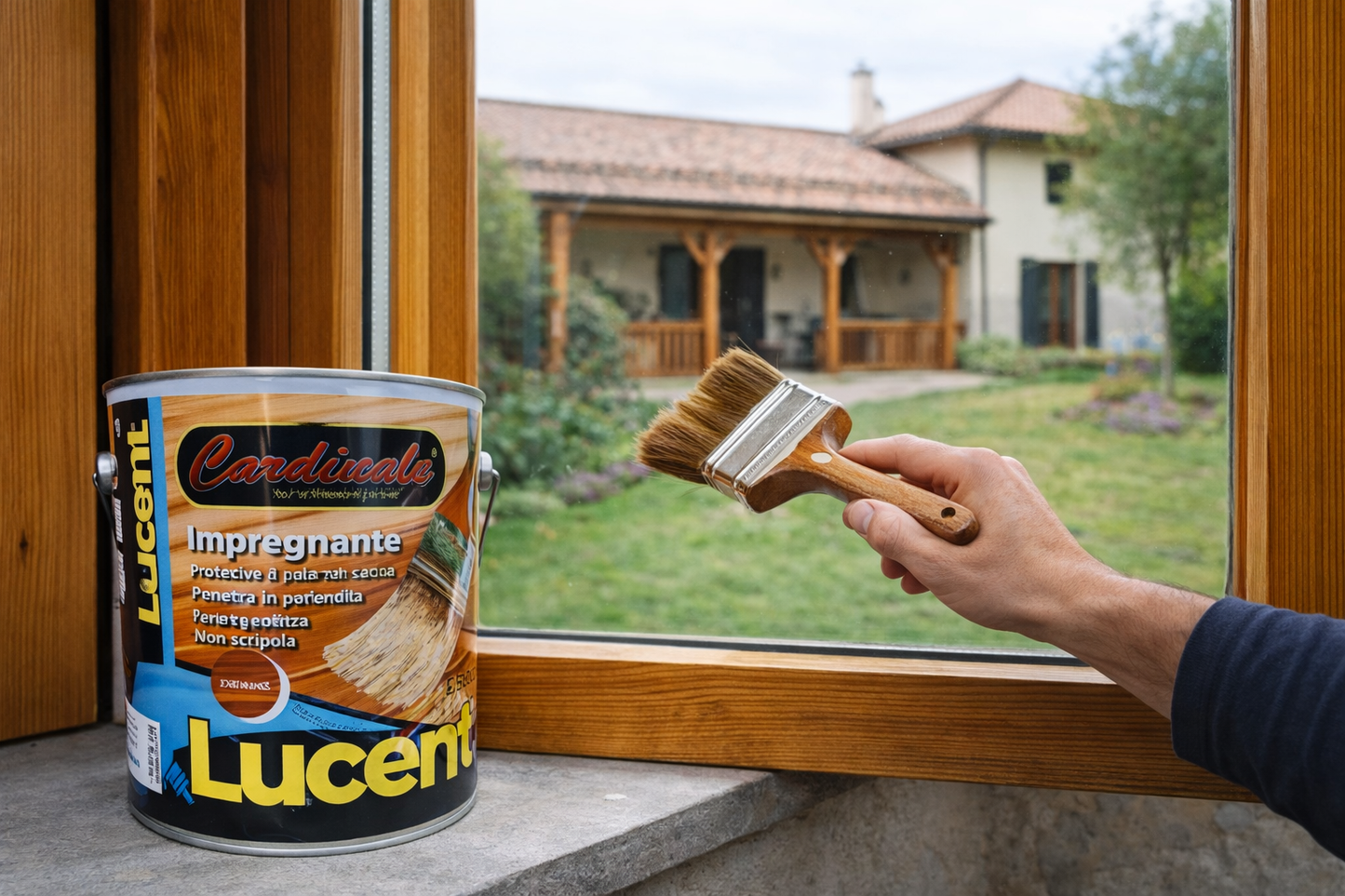 Impregnante per legno all’acqua da esterno e interno protettivo vari colori