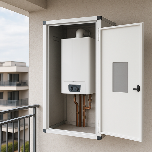 box mobile copricaldaia da esterno esterna in acciaio zincato 120 cm