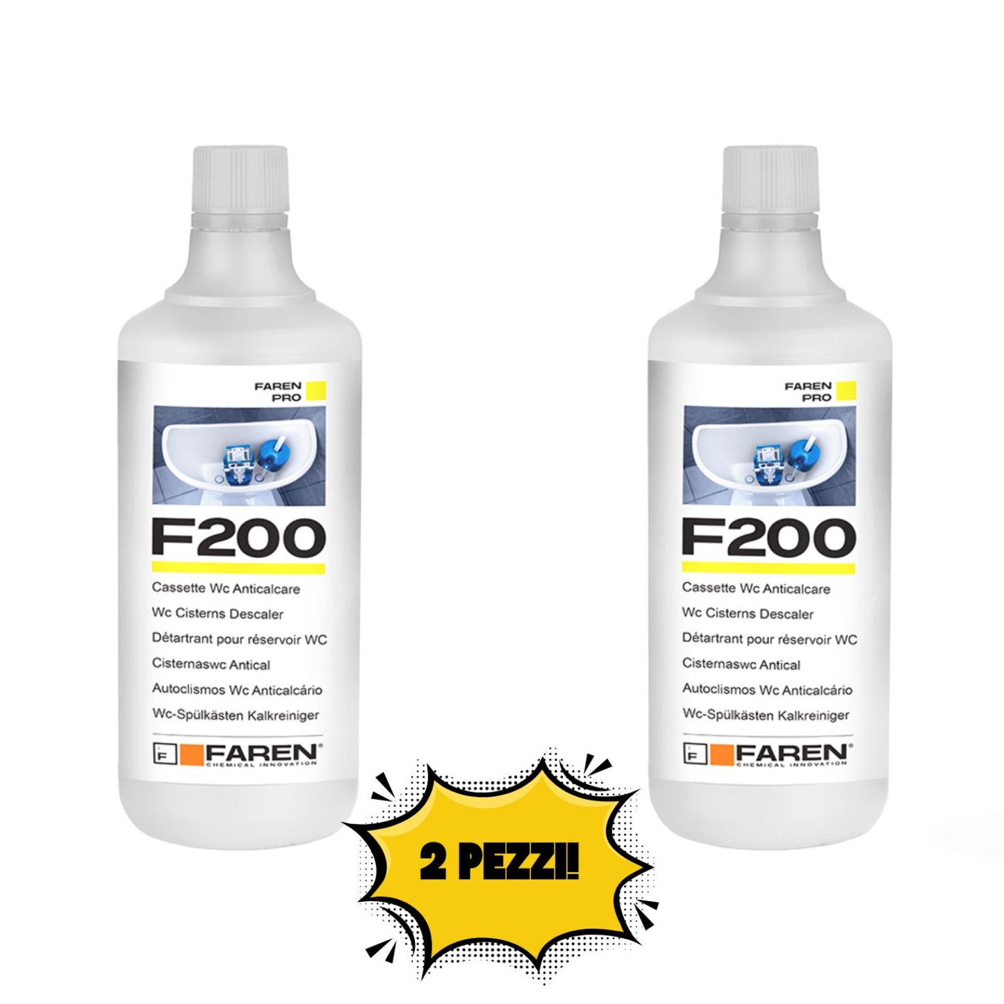 F200 disincrostante anticalcare cassetta interna esterna da incasso wc professionale potente