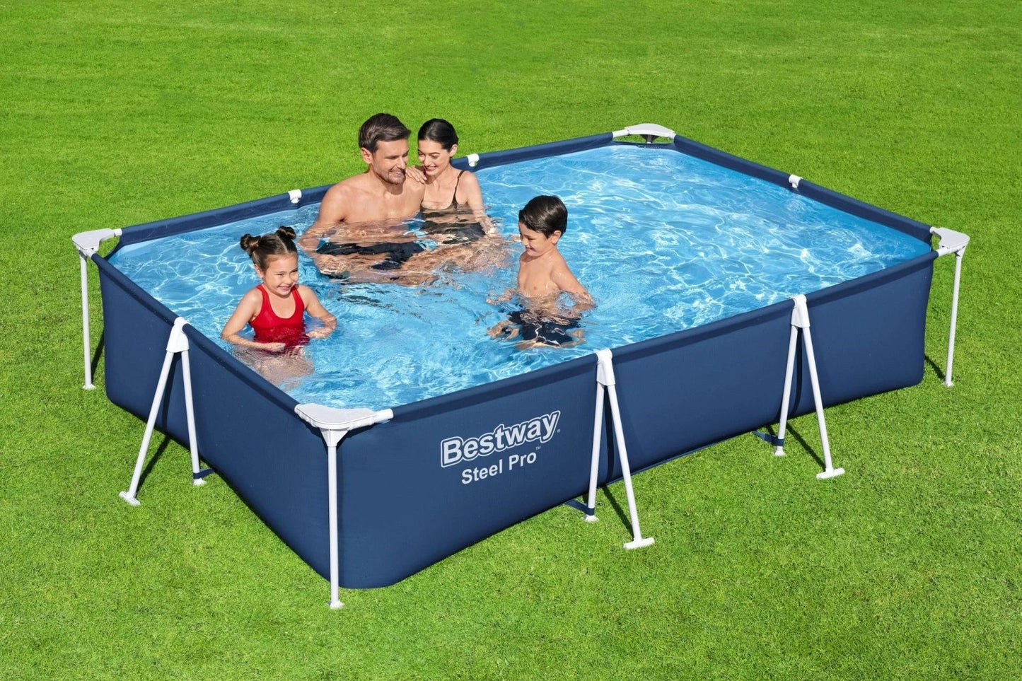 Piscina Fuori Terra Bestway 300x201x66h Steel Pro Telaio Portante con Pompa